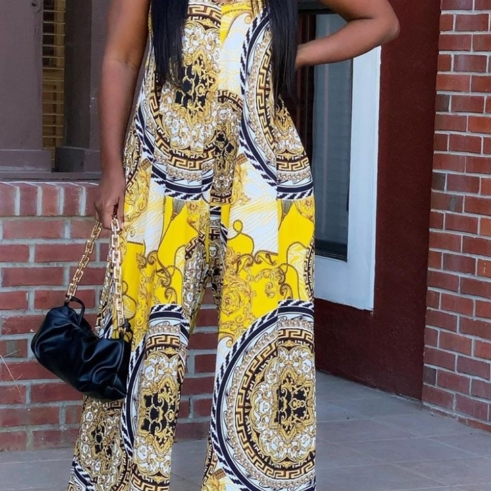 Yellow oversized jumpsuit